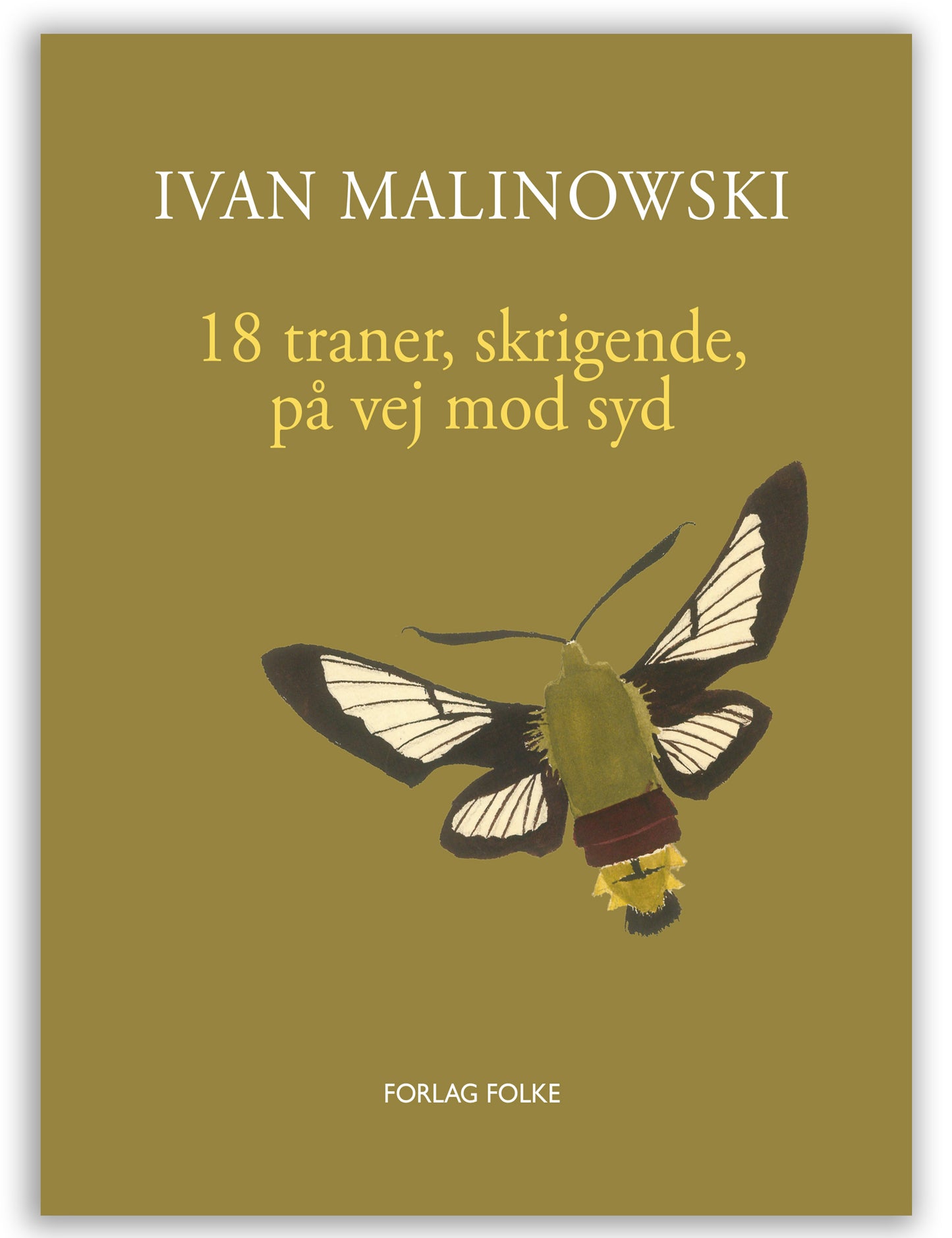 18 traner, skrigende, på vej mod syd